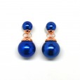 blue double pearl earrings 3
