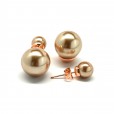 champagne double pearl earrings 2