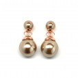 champagne double pearl earrings 3