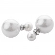 double pearl earrings