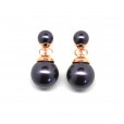 purple double pearl earrings 2