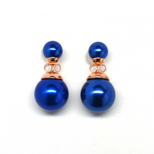 blue double pearl earrings 3