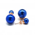 blue double pearl earrings 1