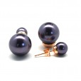 purple double pearl earrings 3