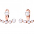 Miss Mozart Stainless Steel Crescent Pearl Ear Jackets _7859