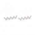 Zig Zag Ear Climbers Silver 2