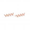 Zig Zag Ear Climbers Rose Gold