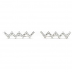 Zig Zag Ear Climbers Silver