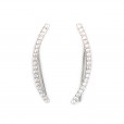 Skinny Bar Ear Climbers Silver 1