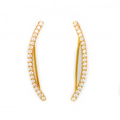 Skinny Bar Ear Climbers Gold 1