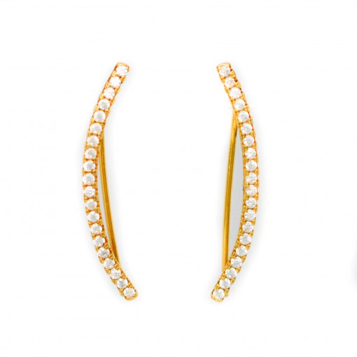 Skinny Bar Ear Climbers Gold 1