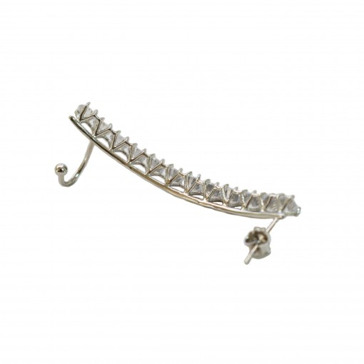 Alice Single Ear Cuff-rhodium 2