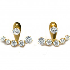Crescent crystal ear jackets 2