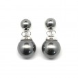 gray double pearl earrings 3