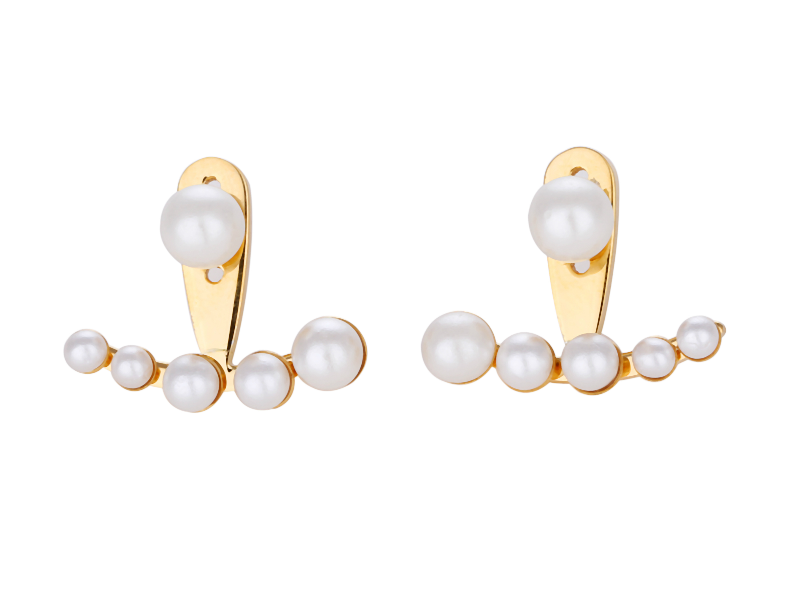 Faux Pearl Decor Earring Jackets | SHEIN