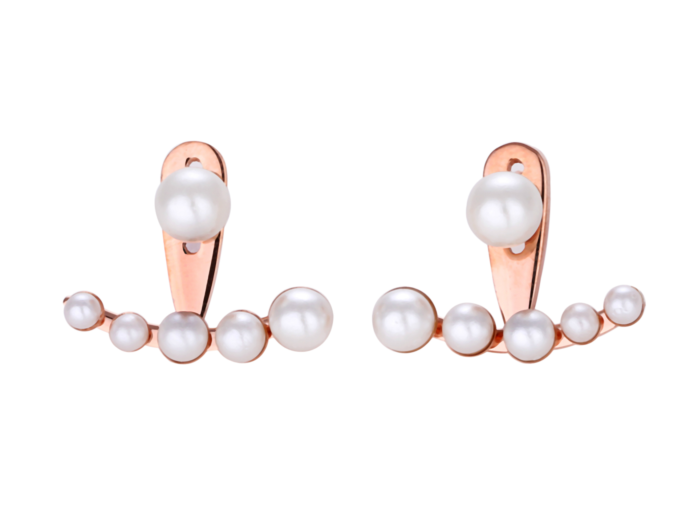 Buy Pearl Earrings, Pearl Ear Jackets, Pearl Jacket Earrings, Pearl Studs,  Pearl Wedding Earrings, Bridal Earrings, Bridesmaid Earrings E60 Online in  India - Etsy