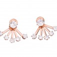 stainless steel 5 rhinestone ear jackets 4