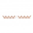 Zig Zag Ear Climbers Silver